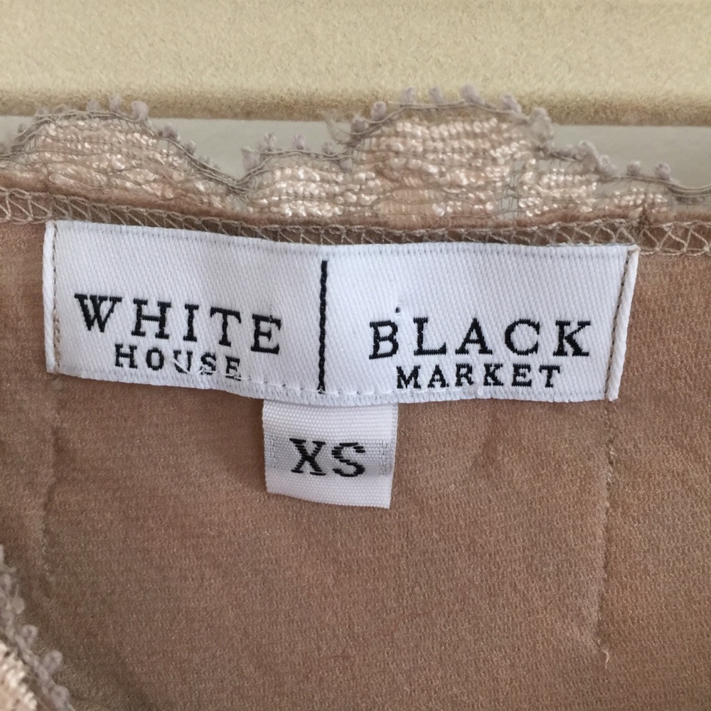 White House Black Market Cream Lace Mini Dress - Picture 6 of 6
